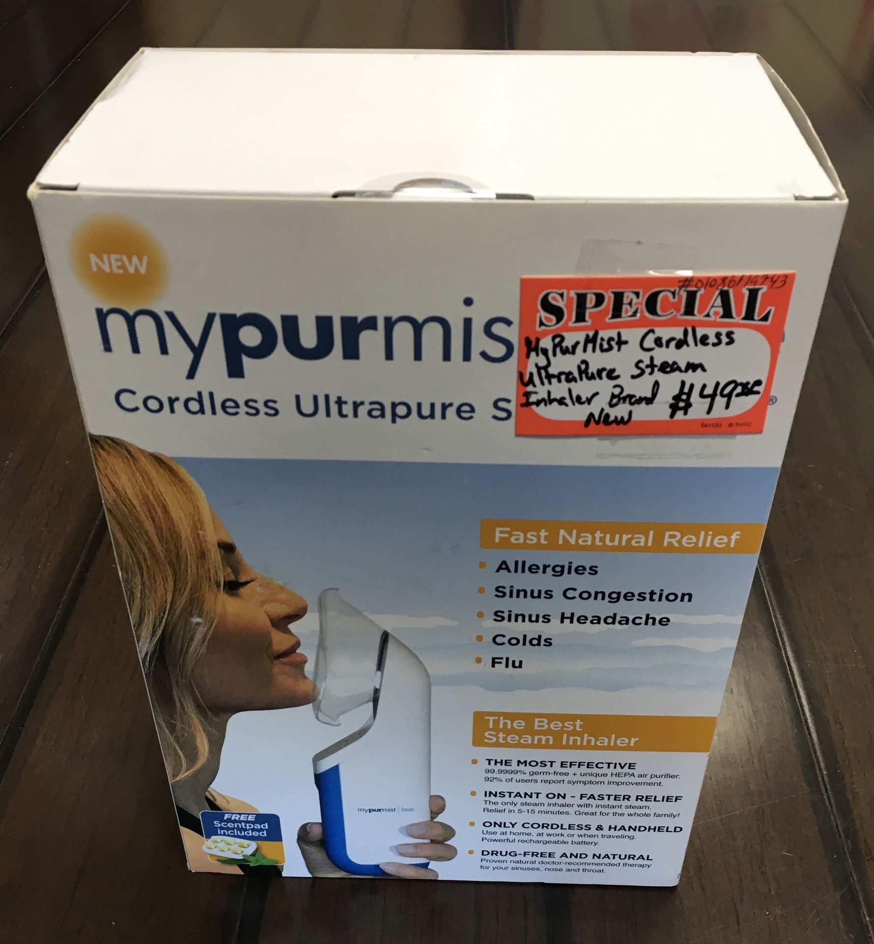 MyPurMist Cordless UltraPure Steam Inhaler Brand New