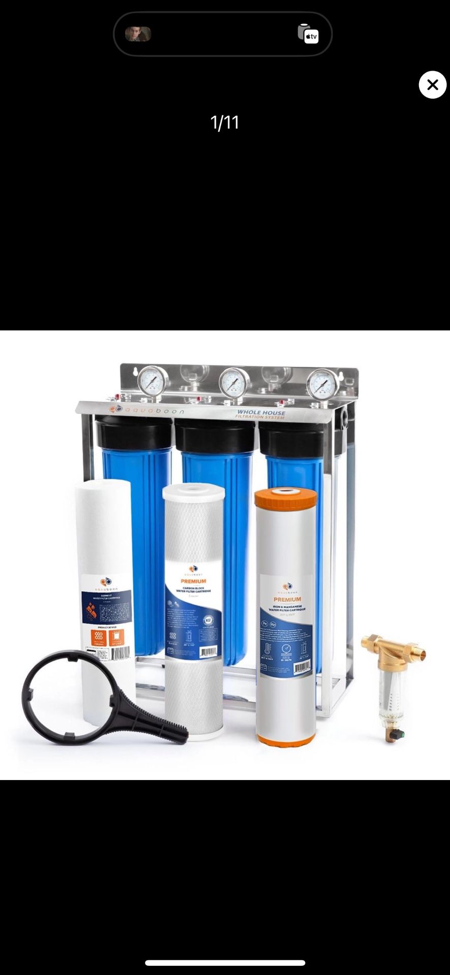 Aquaboon 3-Stage Whole House Water Filter System