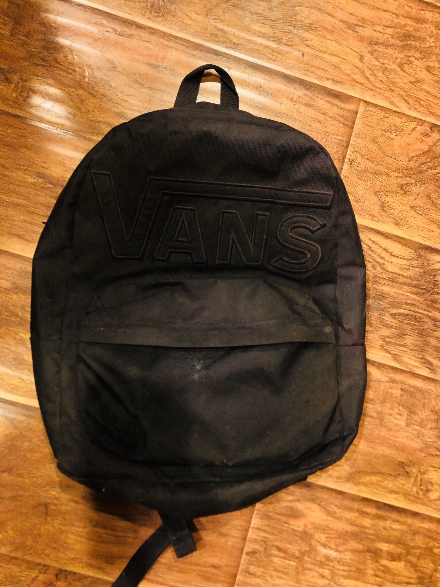 Vans Off the Wall Black Backpack Used