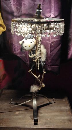Oddity Collectors ONLY Pole Dancing Barbie Hello Kitty Lamp