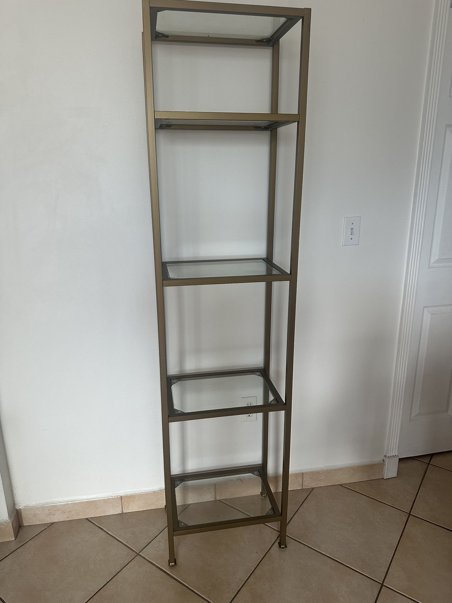 Gold Glass Storage Shelves Bookshelf Estante De Libro