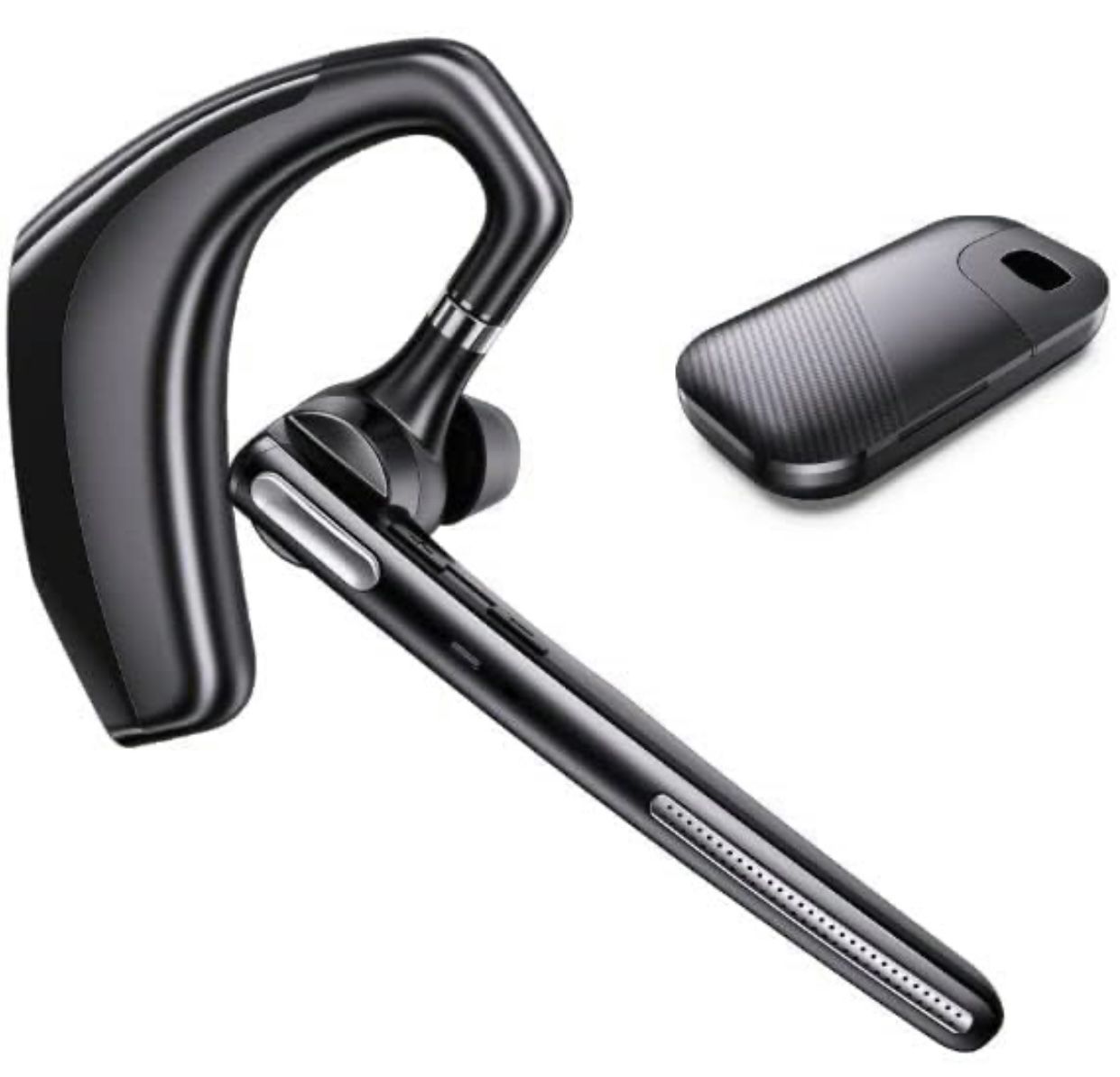 Bluetooth Headset, V5.1 Wireless Headset with Noise Canceling Microphone, 110 Hours Work time Bluetooth Earpiece with 500mAh Battery, Compatible with 