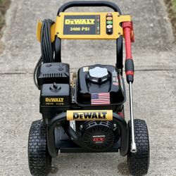 Commercial Grade Dewalt-Honda 3400 psi New AAA Pump 2.5 GPM, New high pressure Gun