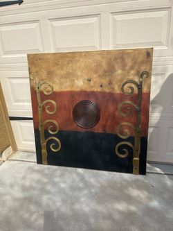 Large Mixed Media Abstract Wall Art Panel