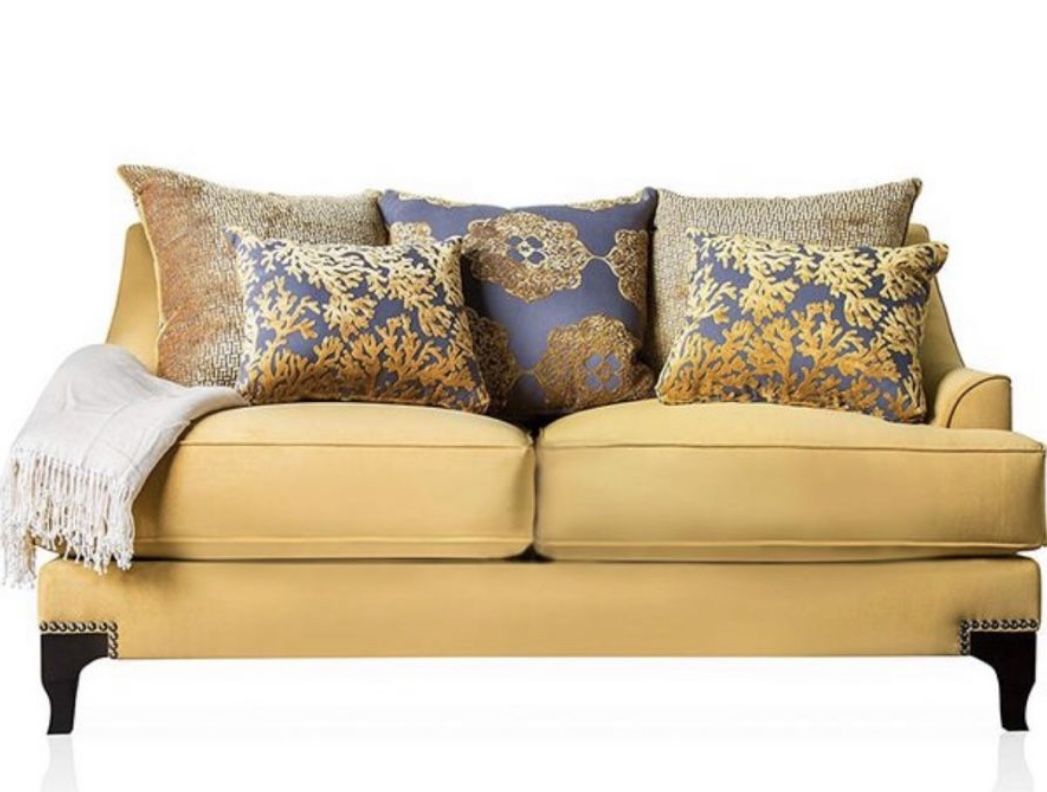 Gold loveseat / Sofa