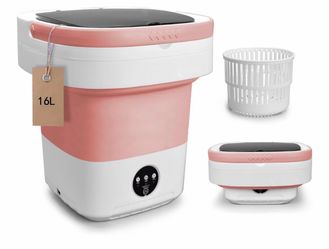 Portable Mini Washing Machine, 16L Foldable Washer and Dryer with 3 Modes