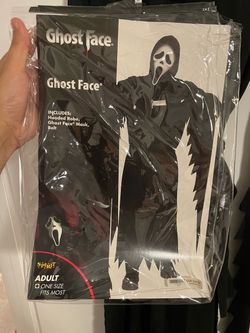 Ghost Face Halloween Costume Adult One Size