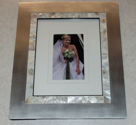 PartyLite Silver And Shell 8x10 Photo Frame