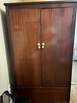 Large Wood Armoire / Wardrobe Storage Cabinet