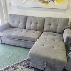 GRAY sleeper SECTIONAL 😍🩶🩶