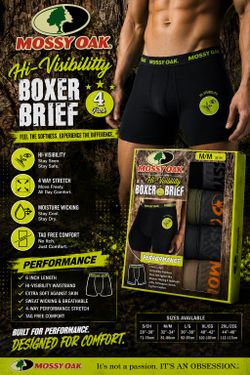 Mossy Oak Hi-Visibility 6 Inch Boxer Briefs