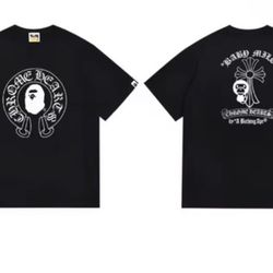 chrome hearts x bape shirt