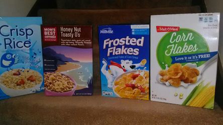 (4) boxes of cereal* $5.50.