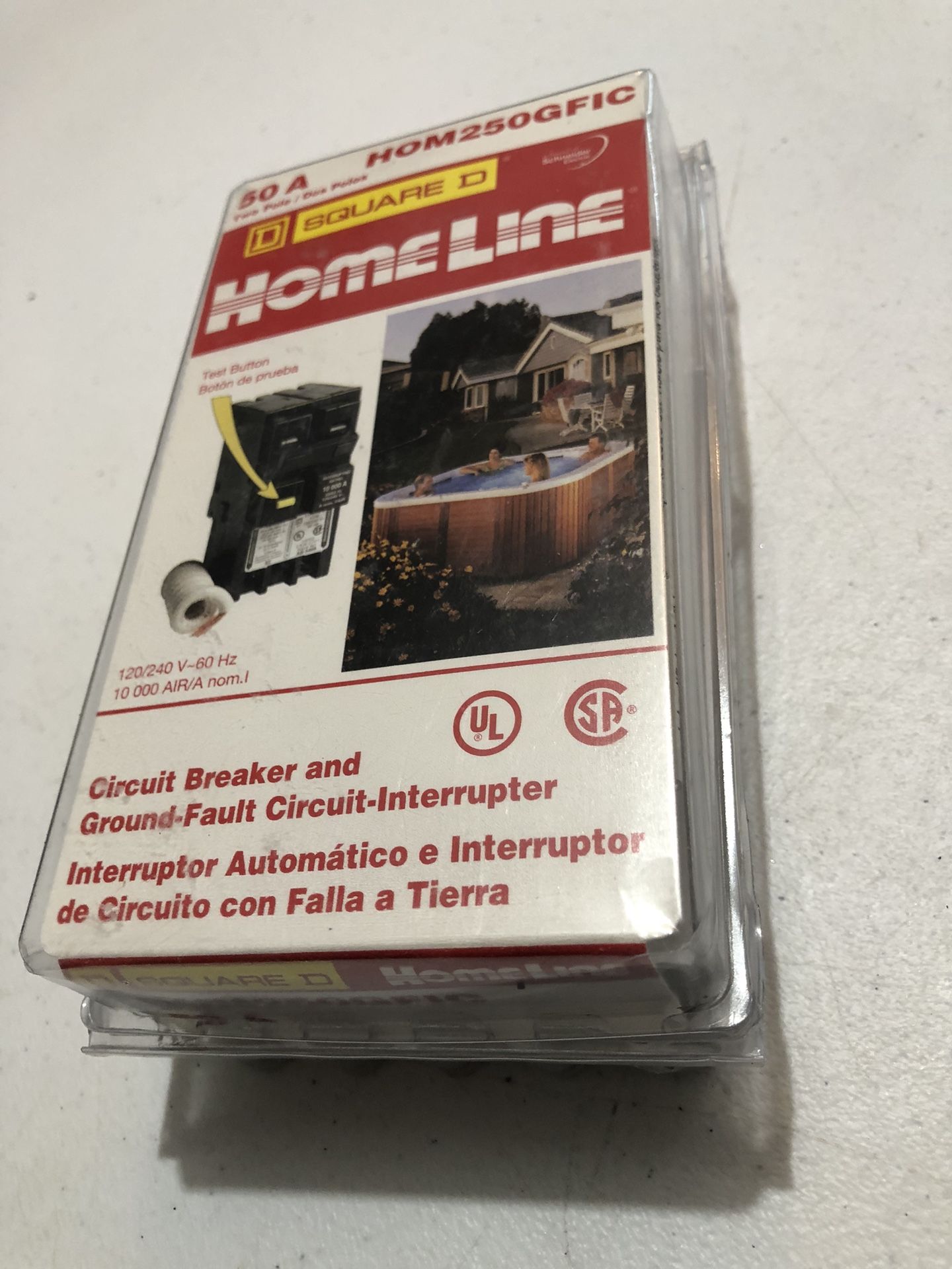 50 Amp GFCI Homeline Square D Breaker