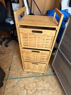 Bamboo 3-Drawer Storage Tower
