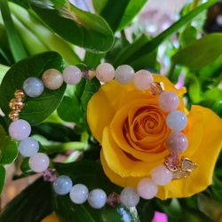Morganite Crystal Bracelet