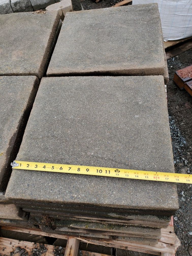 Beautiful hydropressed slab pavers concrete stones charcoal textured