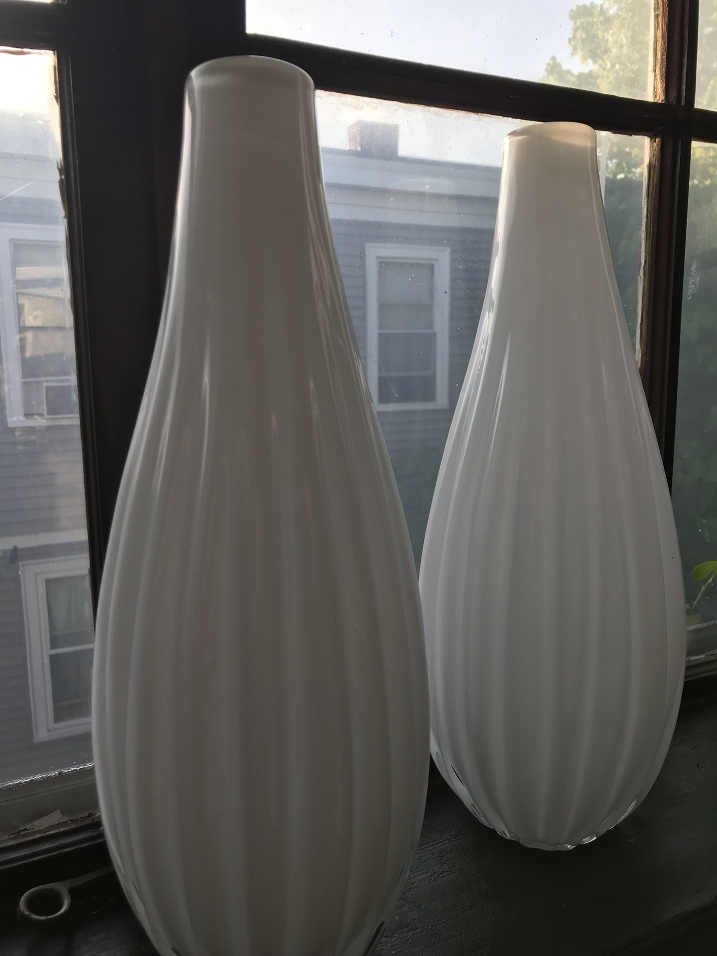 Beautiful white vases