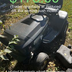 Craftsman 19 1/2 HP Riding Mower (Deck Not Incl.)