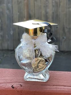 Graduate Gold Candy Heart Jar