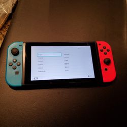Nintendo Switch V2 Great Cond. With 9 Cartridge Games