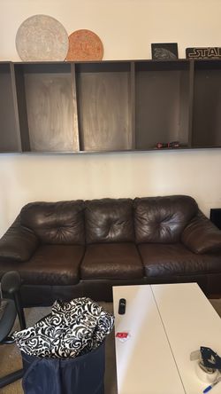 Brown Leather Couch