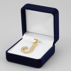 10K Yellow Gold Letter "J" Pendant