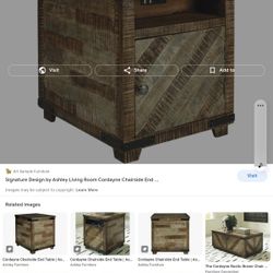 Cordayane Chairside End Table. NEW  OPEN BOX 