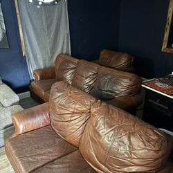 Leather Couch Plus Love Seat And Chair