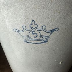 Antique 5 Gallon King Crown Crock