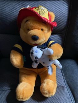 Disney Store Winnie the Pooh 13 inch plush Brand New  FIREMAN