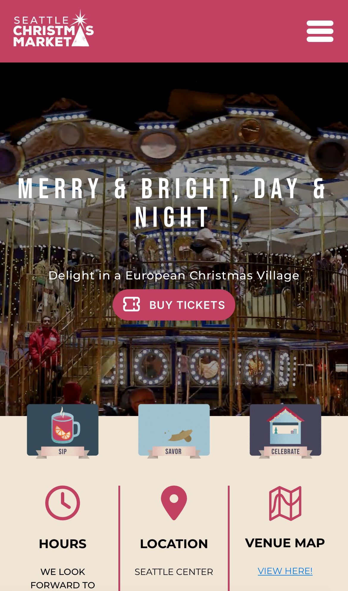Seattle Christmas Market Tickets Tues 12/10
