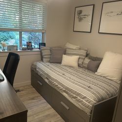 IKEA Daybed with Storage Drawers - Mattress Included - Almost New!