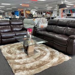 Brown Sofa & Loveseat Set (Furniture BOGO SALE) 30% Off