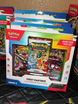NEW Brand New Sealed Pokémon First Partner Illustration Collection - Series 3⁠