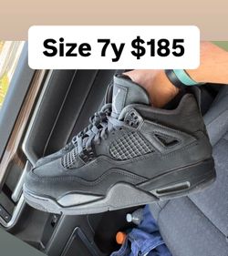 Jordan retro 4s black cat size 7y