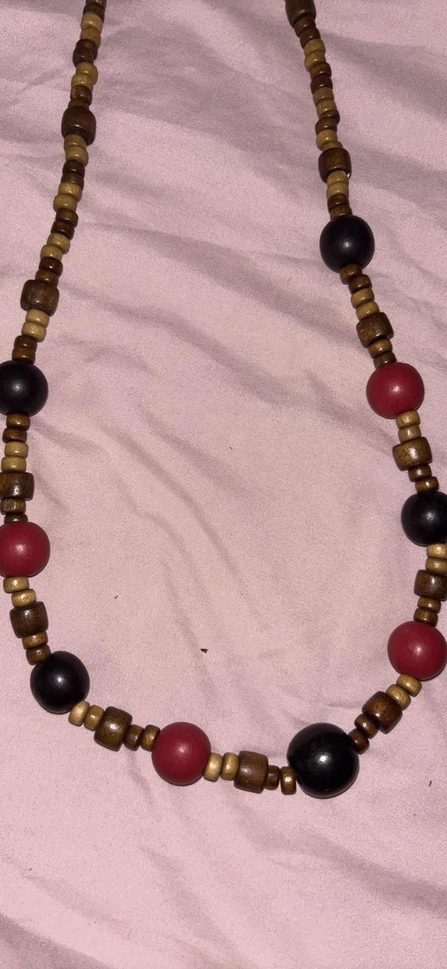 Dos X Wood Bead Necklace $5 Obo Pick Up Only