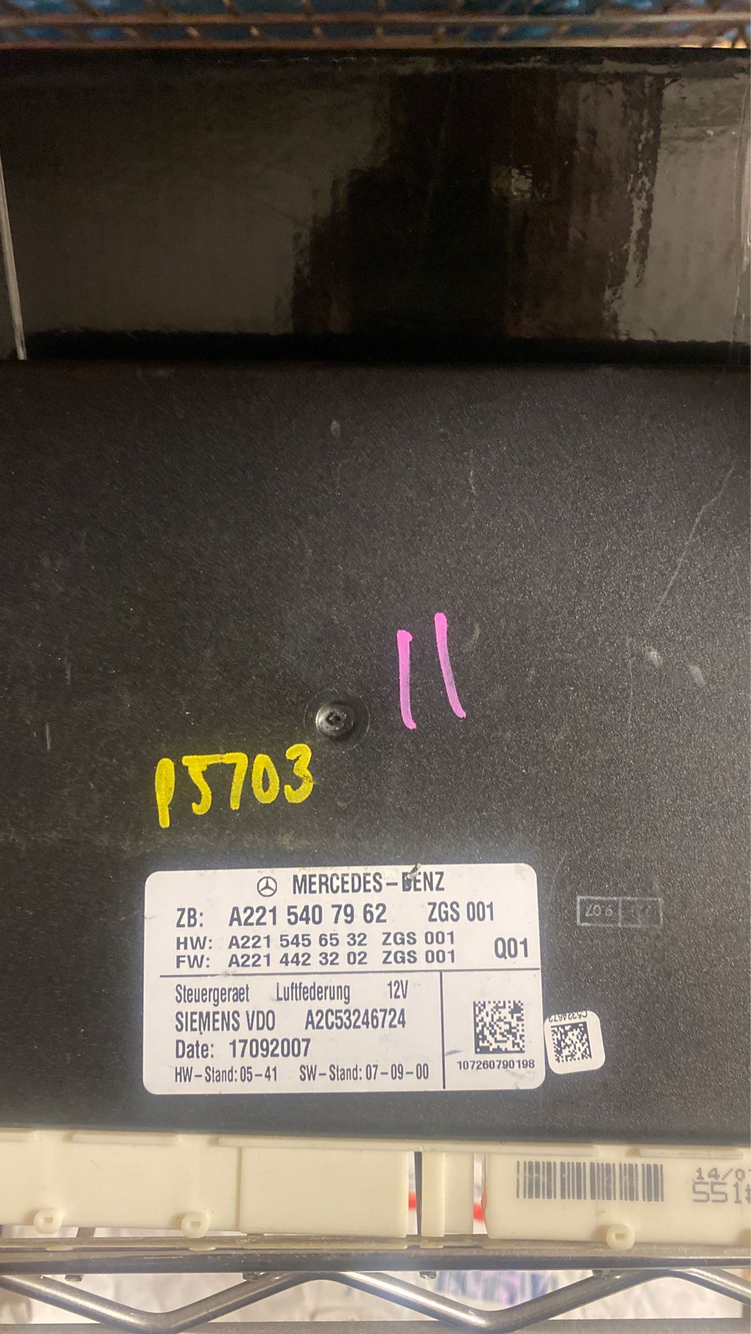 OEM Mercedes S Series 550 600 63 65 Module A 2215407962 PNEUMATIC SUSPENSION