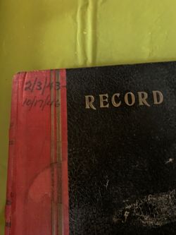 1927-1929 1943-1946 Daughters of Scotia Record book