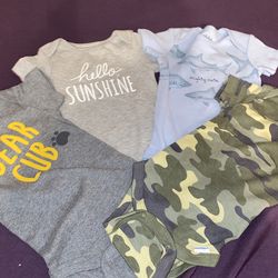 4pc 0-3 Month Baby Boy Clothing