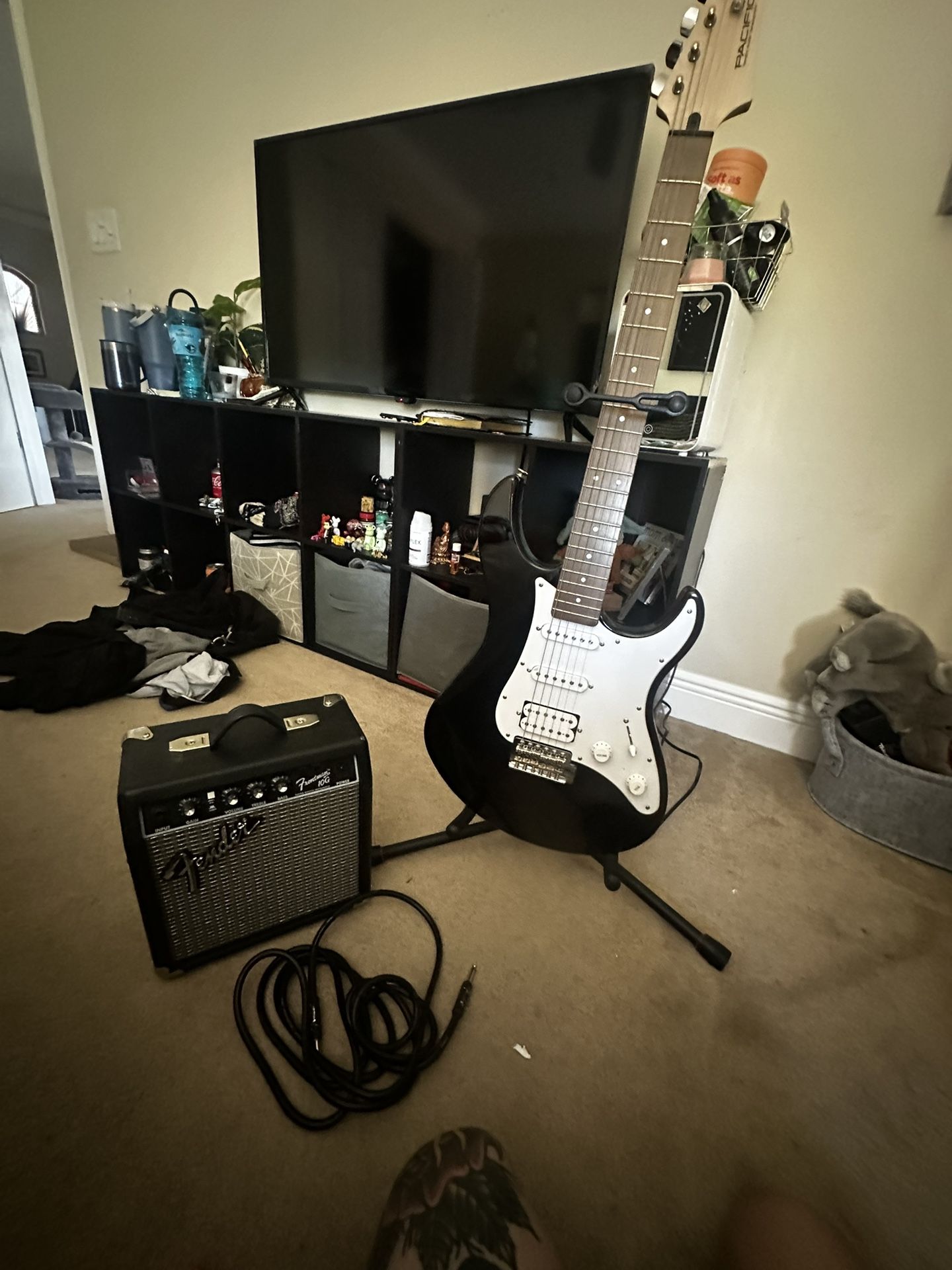 Pacifica Electric Guitar W/ Amp And Stand