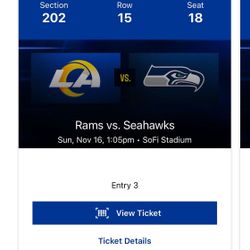 RAMS vs SEAHAWKS- 4 Tickets In 202