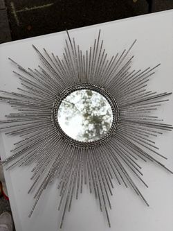 Silver Sunburst Wall Mirror