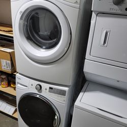 Whirlpool Front Loading Washer And Stackable Gas Dryer Set 