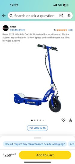 Razor Electric E125 Scooter