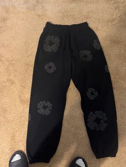 Denim Tears Cotton Wreath Sweatpants Black