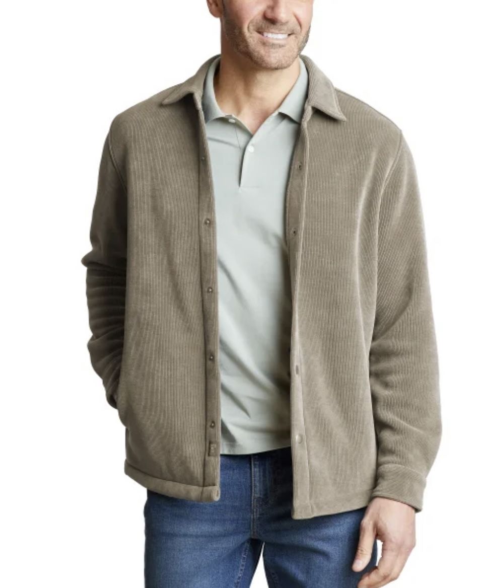 NWT Copper&Oak men’s premium shirt jacket Tan Size XL