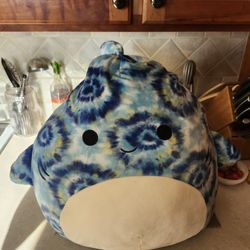 Squishmallow Rare 20" Luther Tie Dye Shark Pd 