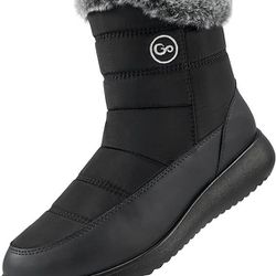 Reimferce Women Winter Snow Boots Waterproof: Mid Calf Womens Boots Size 8
