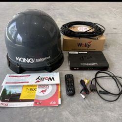 King Tailgater Satalite Antenna / with Dish Network Wally Receiver. 